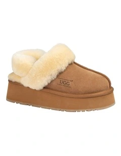 Platform Slipper 4.5cm in Chestnut