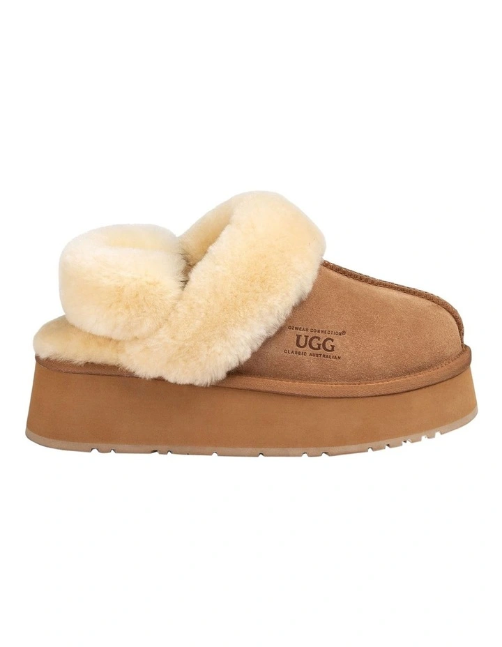 Platform Slipper 4.5cm in Chestnut image 2