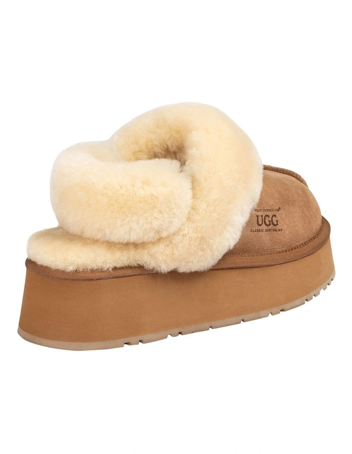 Platform Slipper 4.5cm in Chestnut image 3