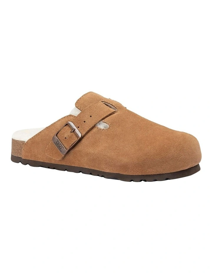 Ugg Aussie Shearling Soft Footbed Sandals in Tan image 1