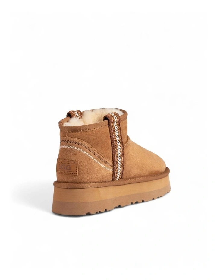 Sydney Platform Ultra Mini Boots in Chestnut image 2