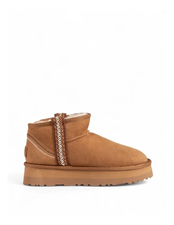 Sydney Platform Ultra Mini Boots in Chestnut image 3