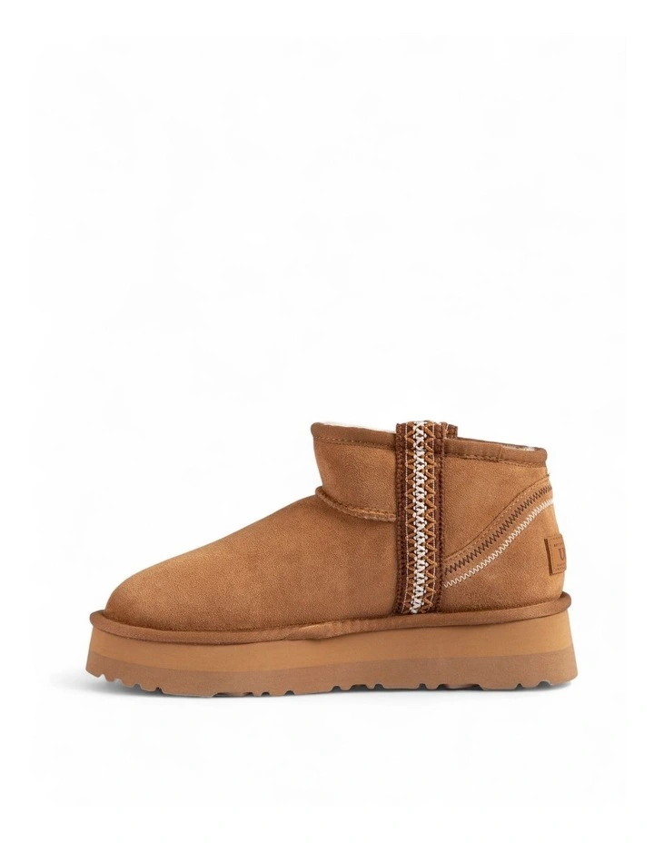 Sydney Platform Ultra Mini Boots in Chestnut image 6