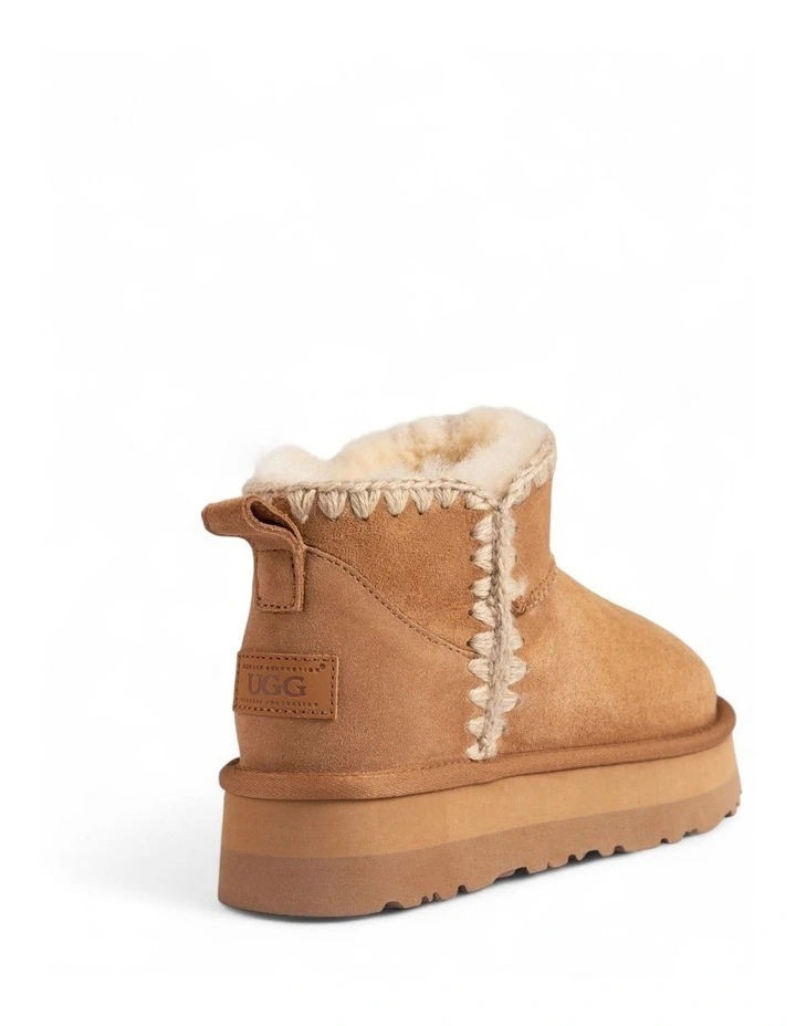 Eskimo Platform Mini Boots in Chestnut image 2
