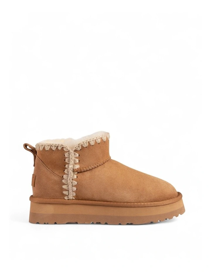 Eskimo Platform Mini Boots in Chestnut image 3