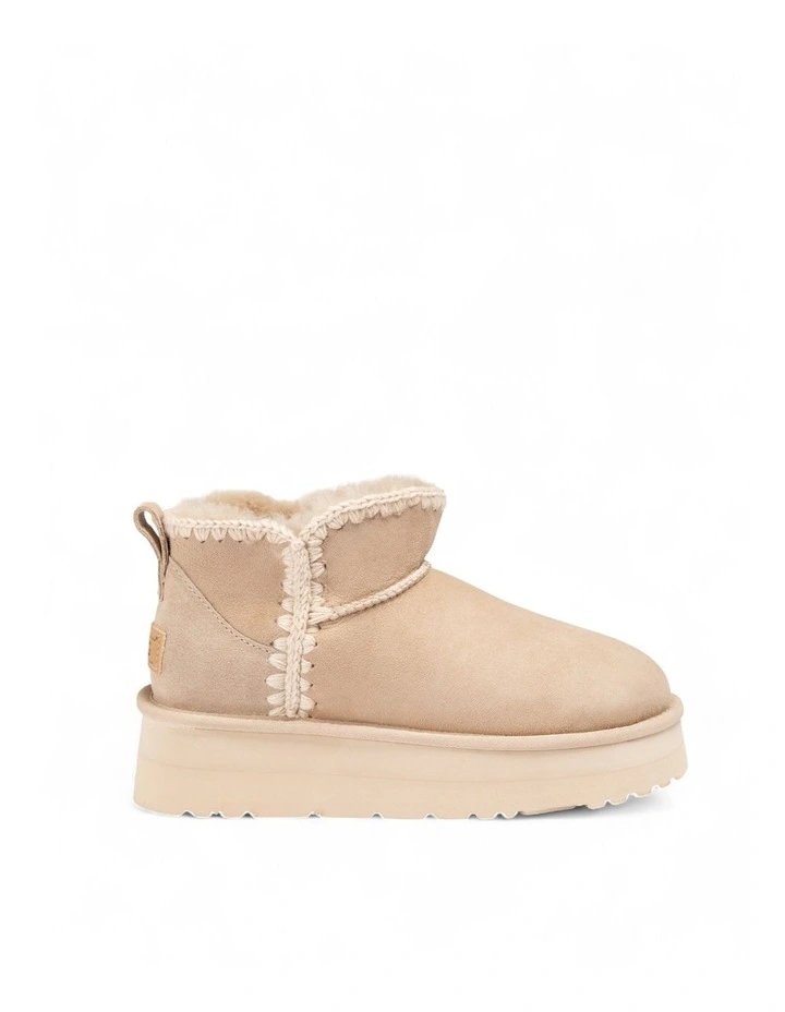 Eskimo Platform Mini Boots in Beige image 3