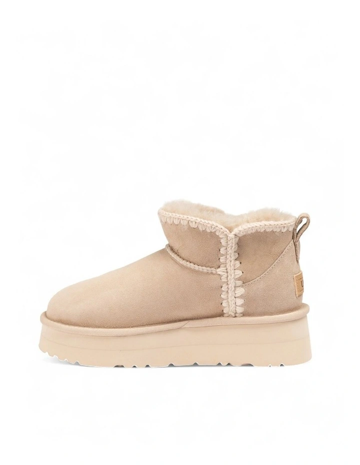 Eskimo Platform Mini Boots in Beige image 5