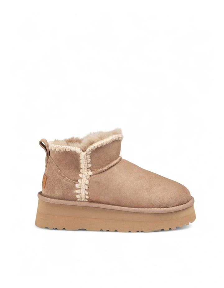 Eskimo Platform Mini Boots in Brown image 3