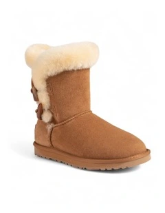 Horns Button Boots in Chestnut