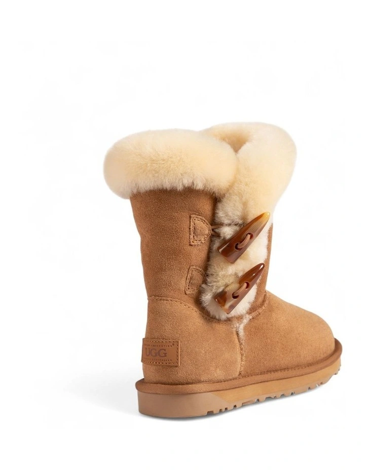 Horns Button Boots in Chestnut image 2