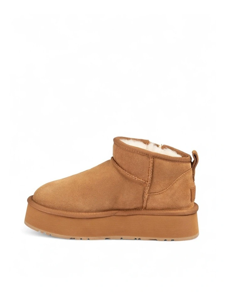 Platform Beri Zipper Boots in Chestnut image 5