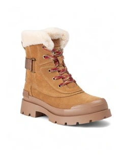 Alex Lace-Up Boots in Chestnut