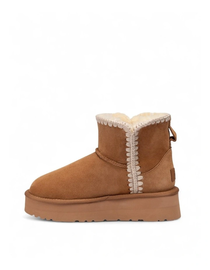 Eskimo Platform Short Boots in Chestnut image 5