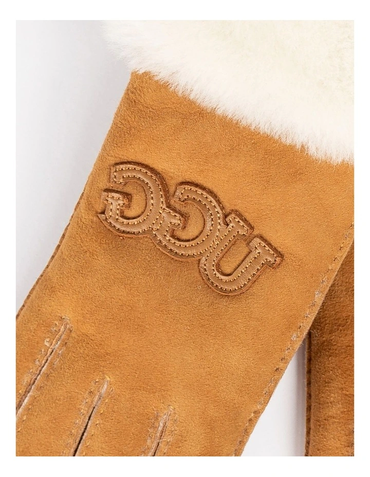 Sheepskin & Shearling Glove in Chestnut image 2