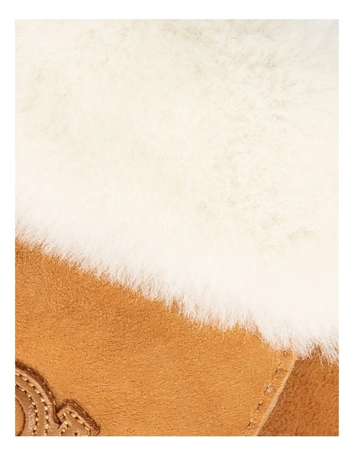 Sheepskin & Shearling Glove in Chestnut image 3