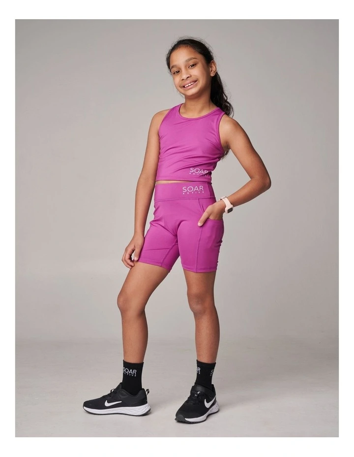 Luna Crop Tee in Purple image 1