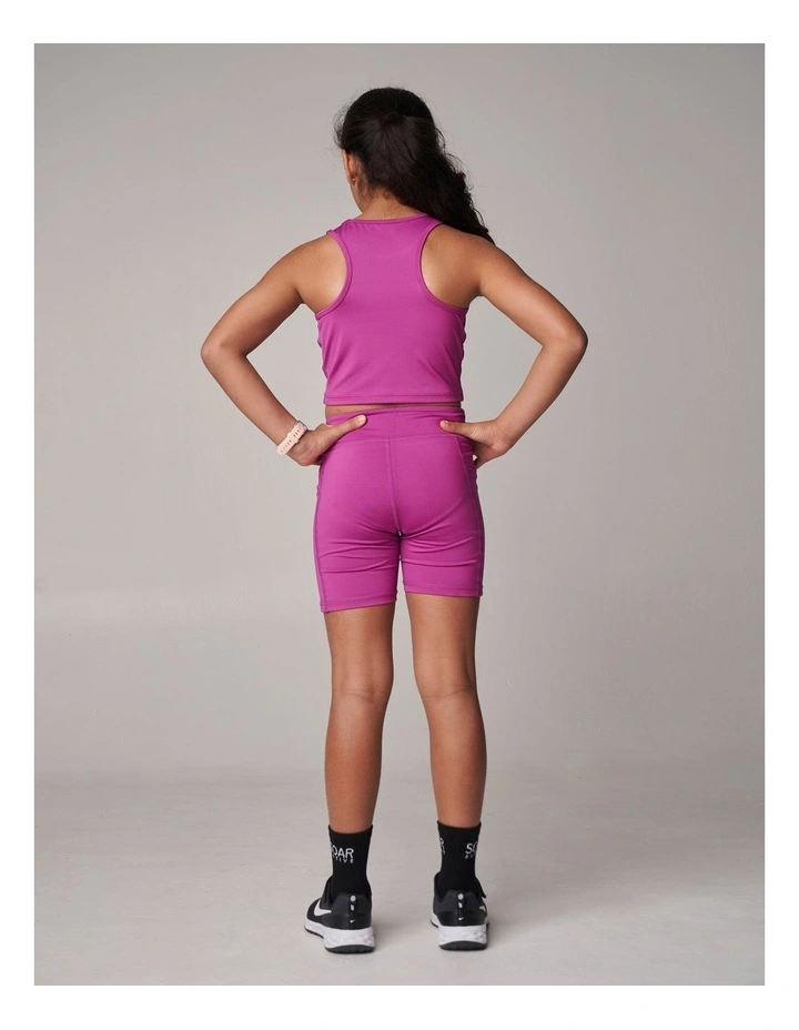 Luna Crop Tee in Purple image 2