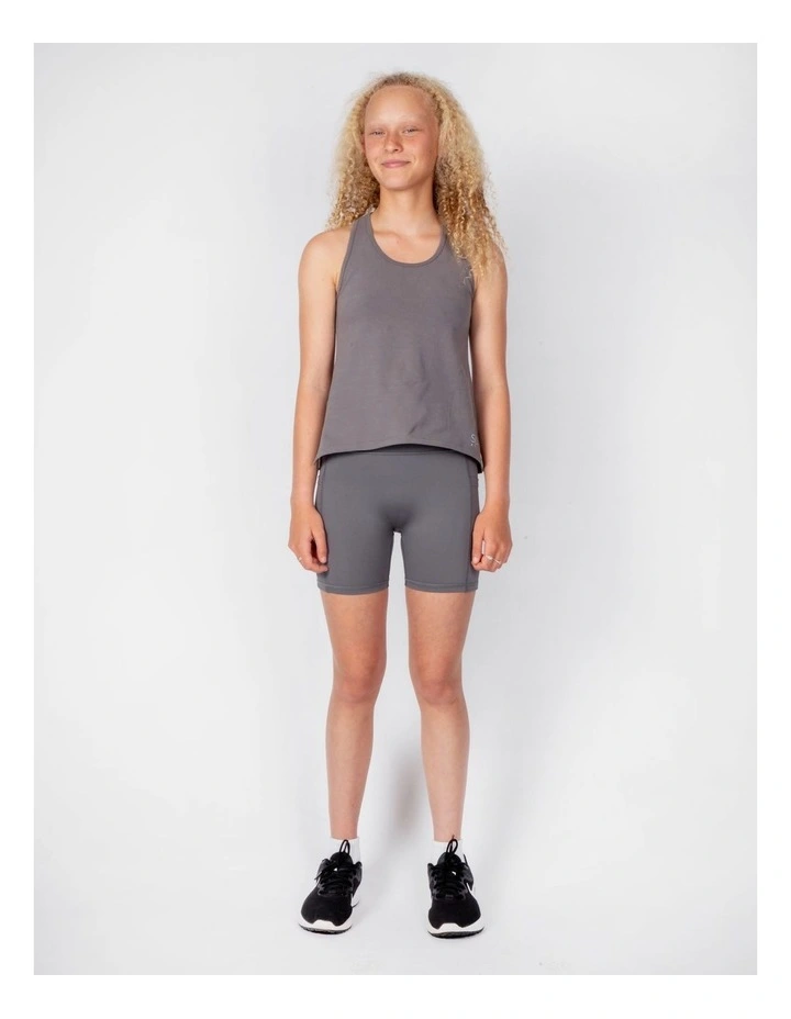 Rise Singlet in Charcoal image 1