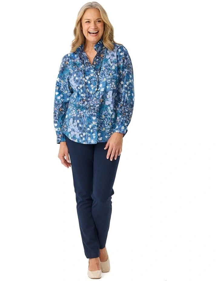 Ponti Narrow Leg Pant in Navy image 4