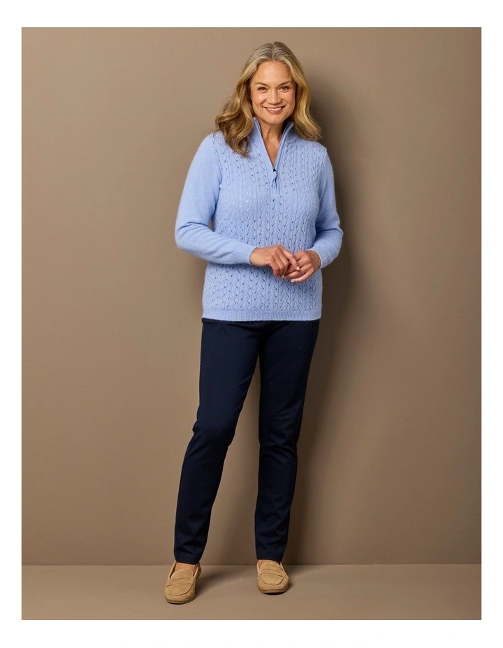 Ponti Narrow Leg Pant in Navy image 7