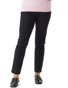 Ponti Narrow Leg Pant in Black