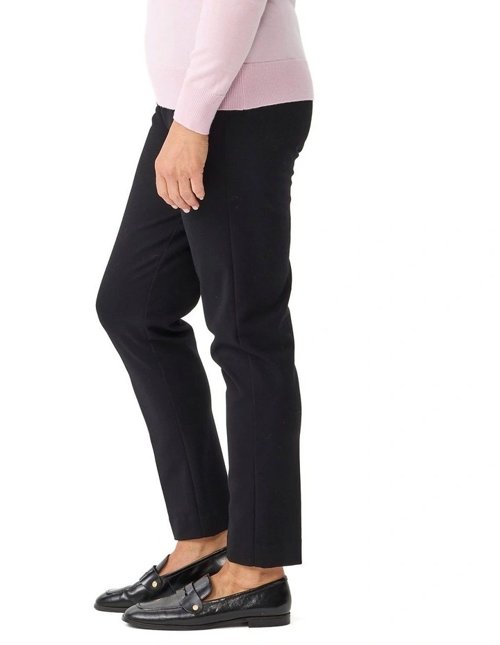 Ponti Narrow Leg Pant in Black image 3