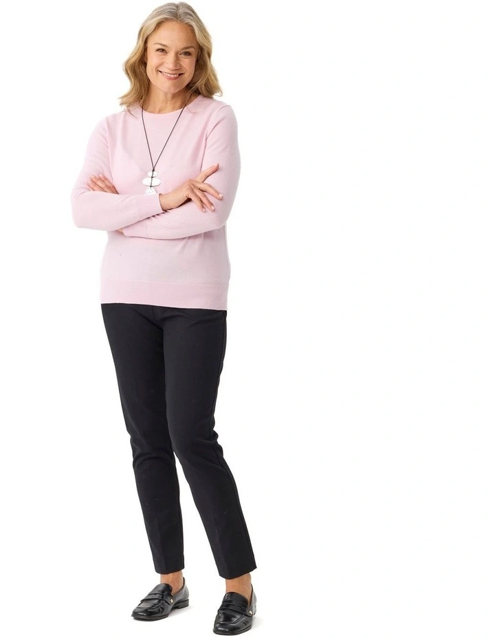 Ponti Narrow Leg Pant in Black image 4