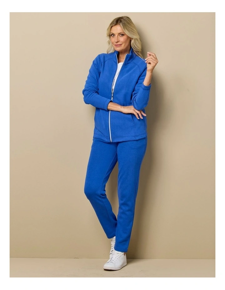 Haven French Rib Zip Up Jacket in Cobalt image 5