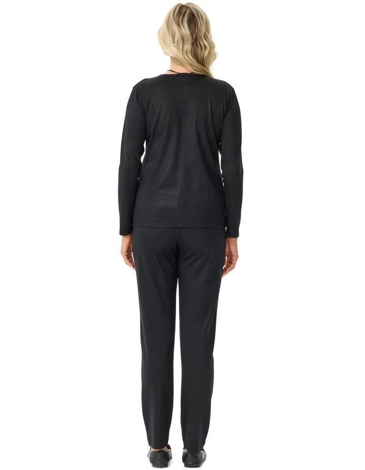 Hedrena Classic Long Sleeve Tee in Black image 2