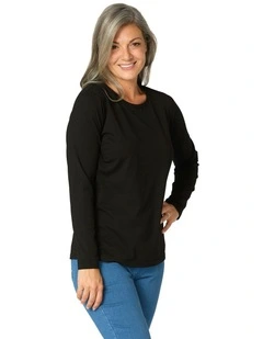 Camp Classic Long Sleeve Tee in Black