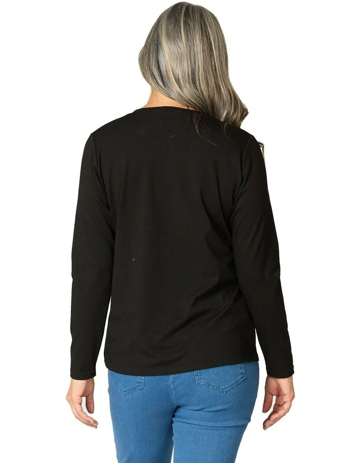 Camp Classic Long Sleeve Tee in Black image 2