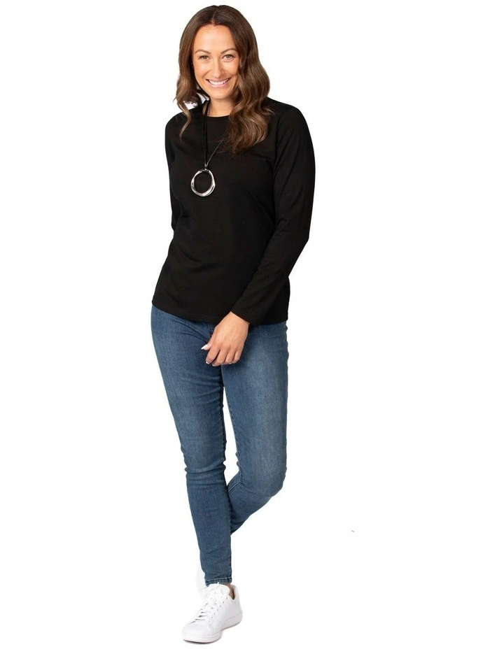 Camp Classic Long Sleeve Tee in Black image 6