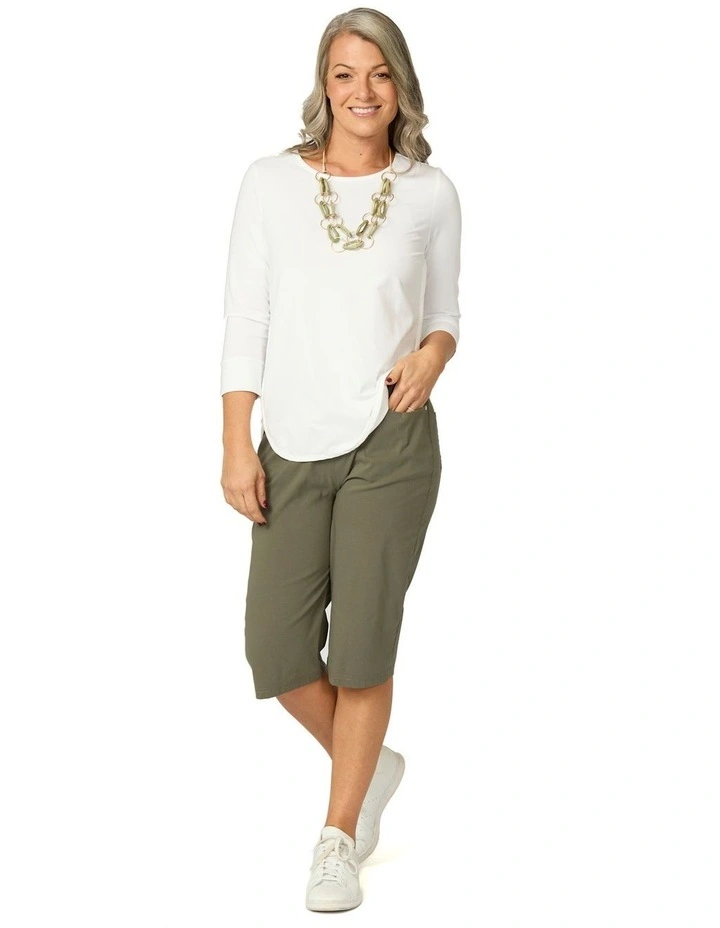 Eternity Modal/Cotton Bind Top in White image 4