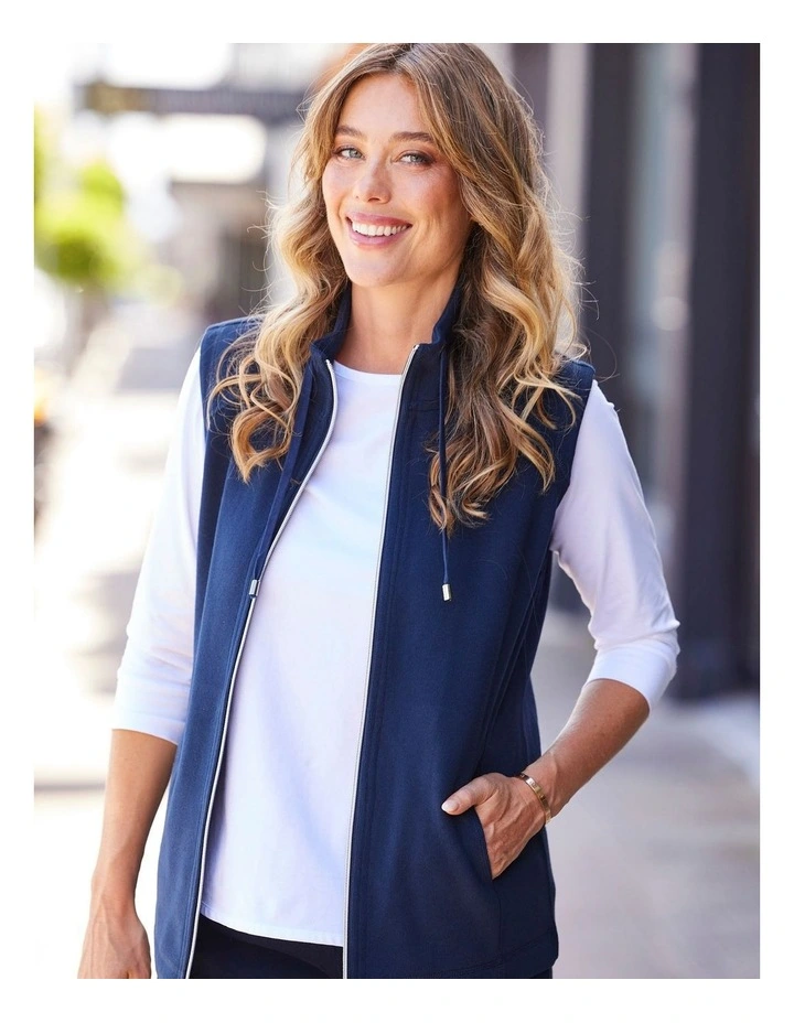 Eternity Modal/Cotton Bind Top in White image 7