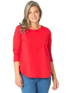 Eternity Modal Cotton Bind Top in Red