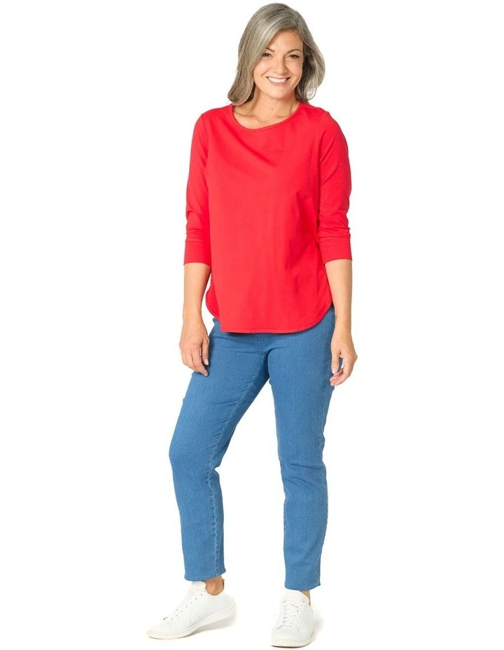 Eternity Modal Cotton Bind Top in Red image 4