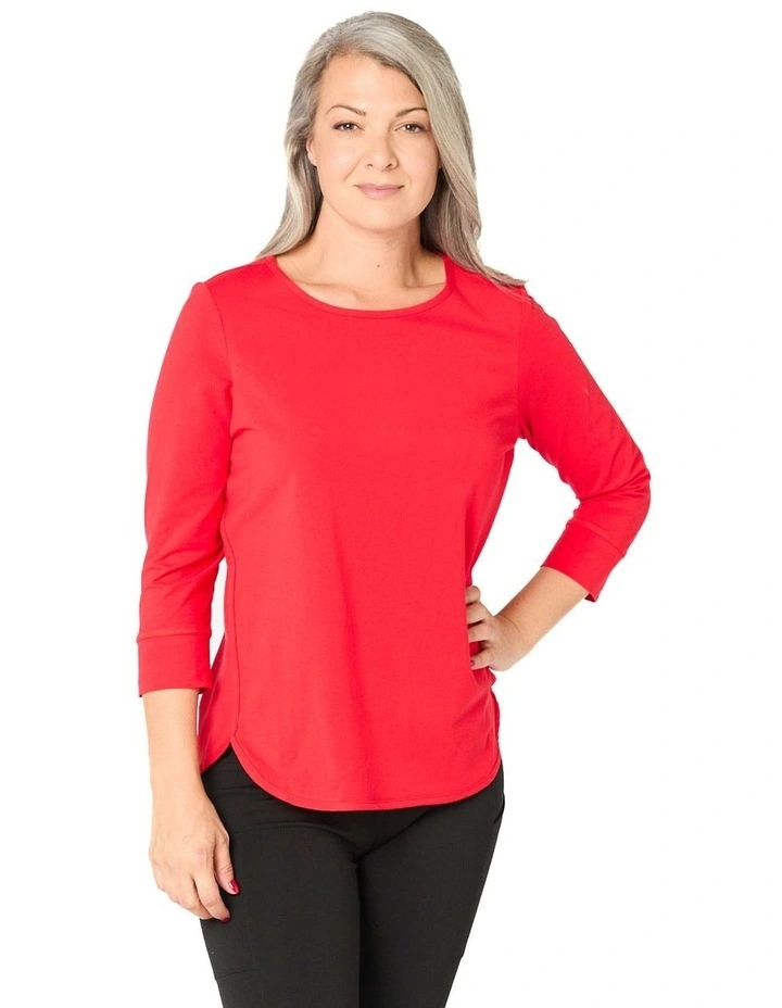 Eternity Modal Cotton Bind Top in Red image 7