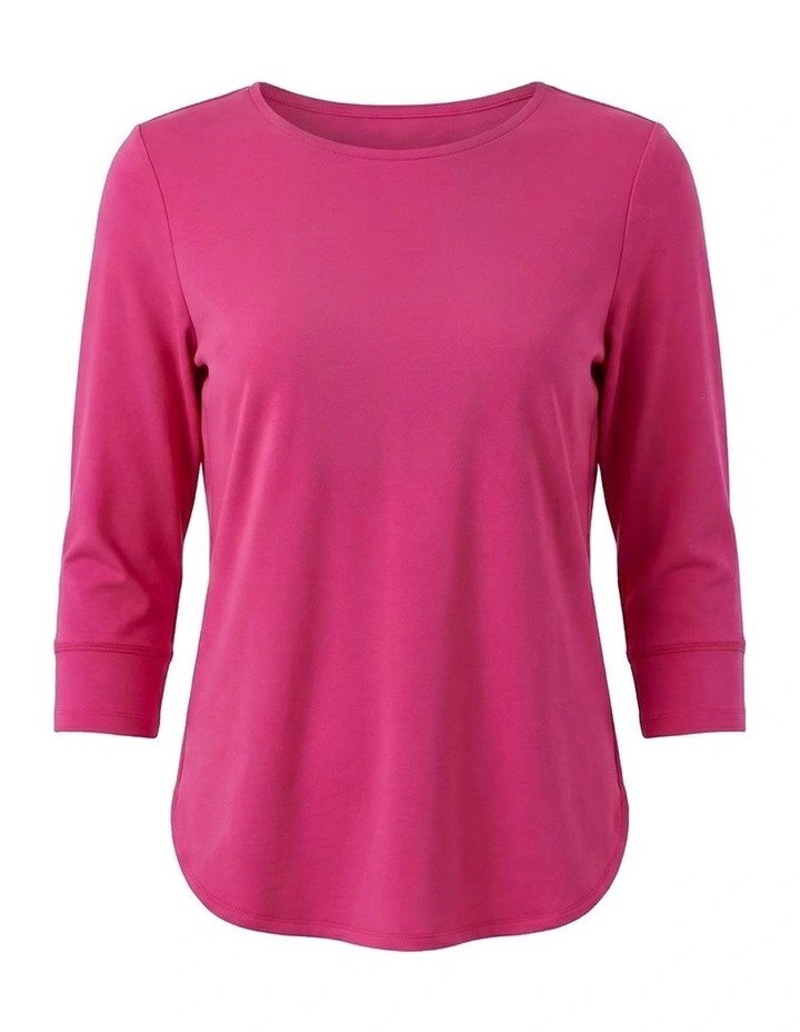 Eternity Modal/Cotton Bind Top in Fuchsia image 6