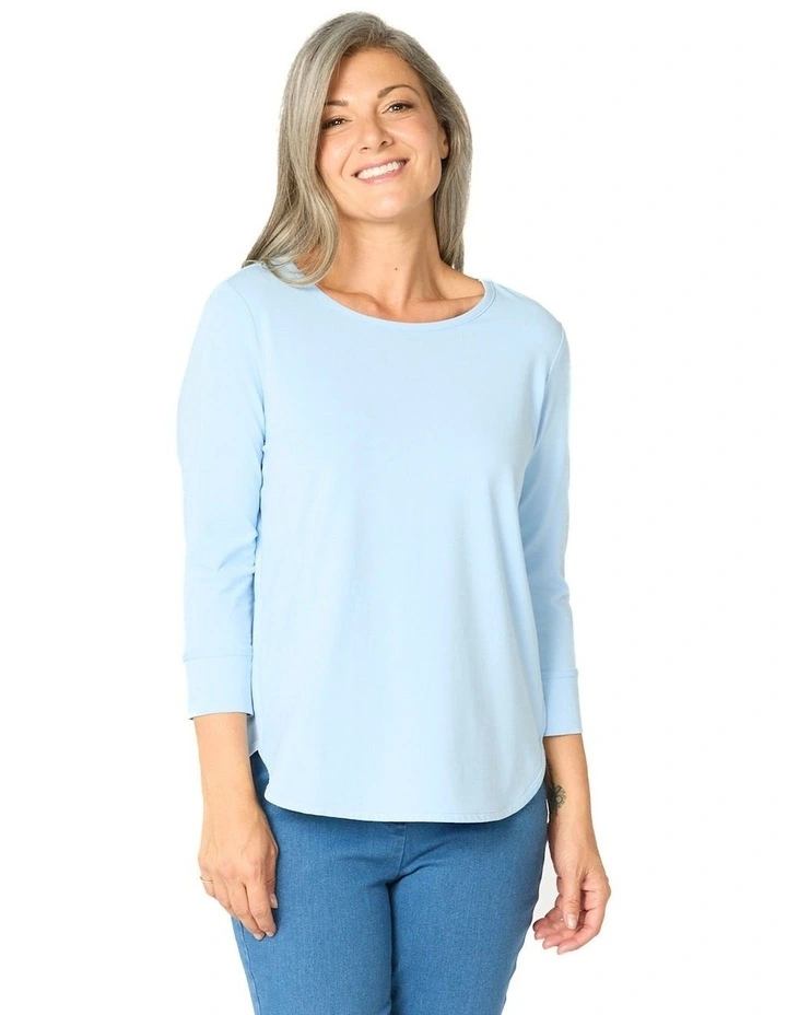 Eternity Modal Cotton Bind Top in Blue image 1