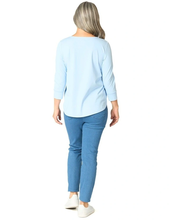 Eternity Modal Cotton Bind Top in Blue image 2