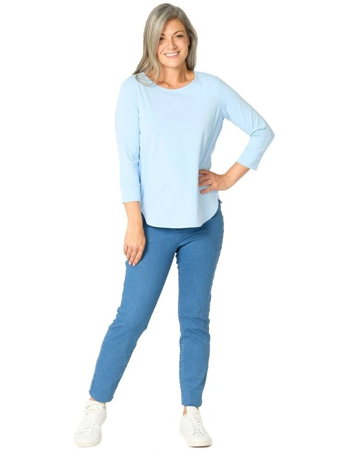 Eternity Modal Cotton Bind Top in Blue image 4