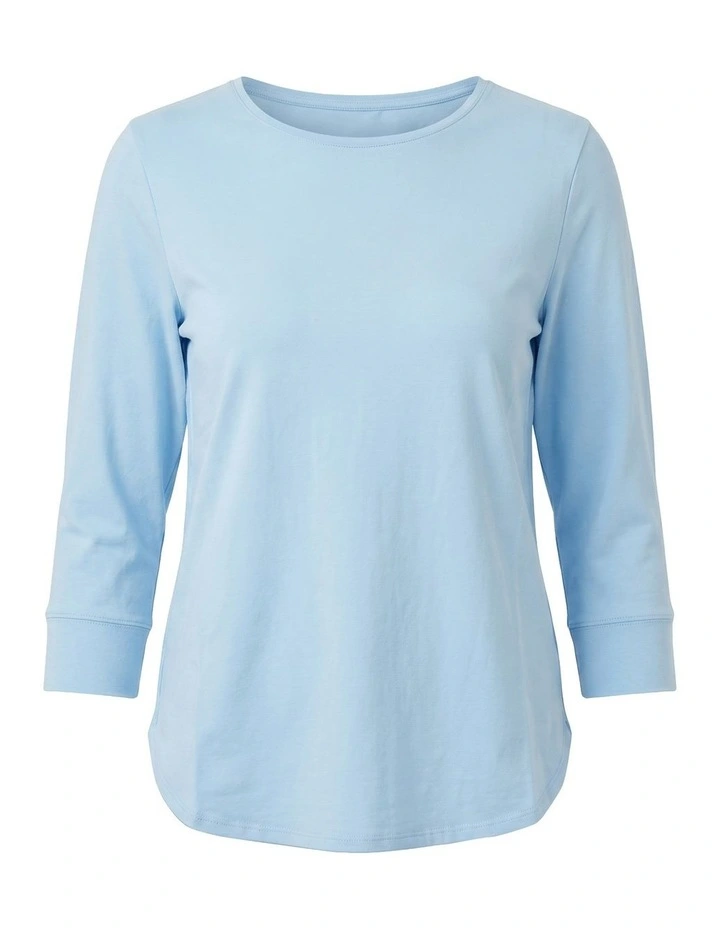 Eternity Modal Cotton Bind Top in Blue image 6