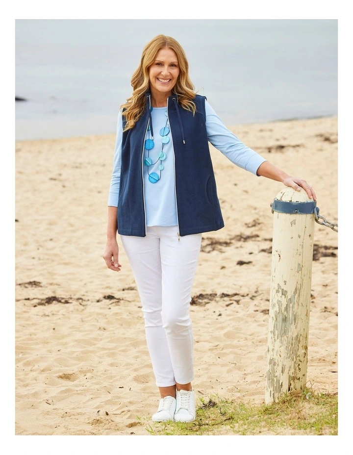 Eternity Modal Cotton Bind Top in Blue image 7