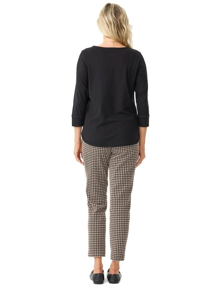 Eternity Modal/Cotton Bind Top in Black image 2