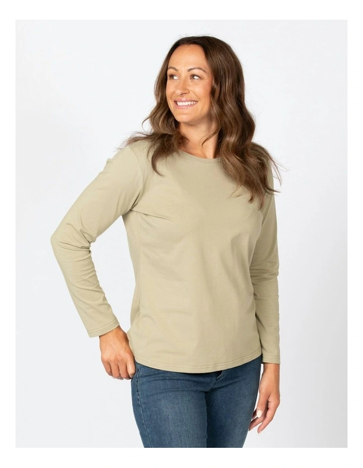 Camp Classic Long Sleeve Tee in Olive image 3