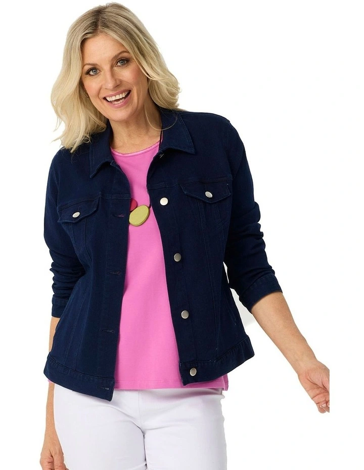 Collared Suzy Jacket in Blue image 1