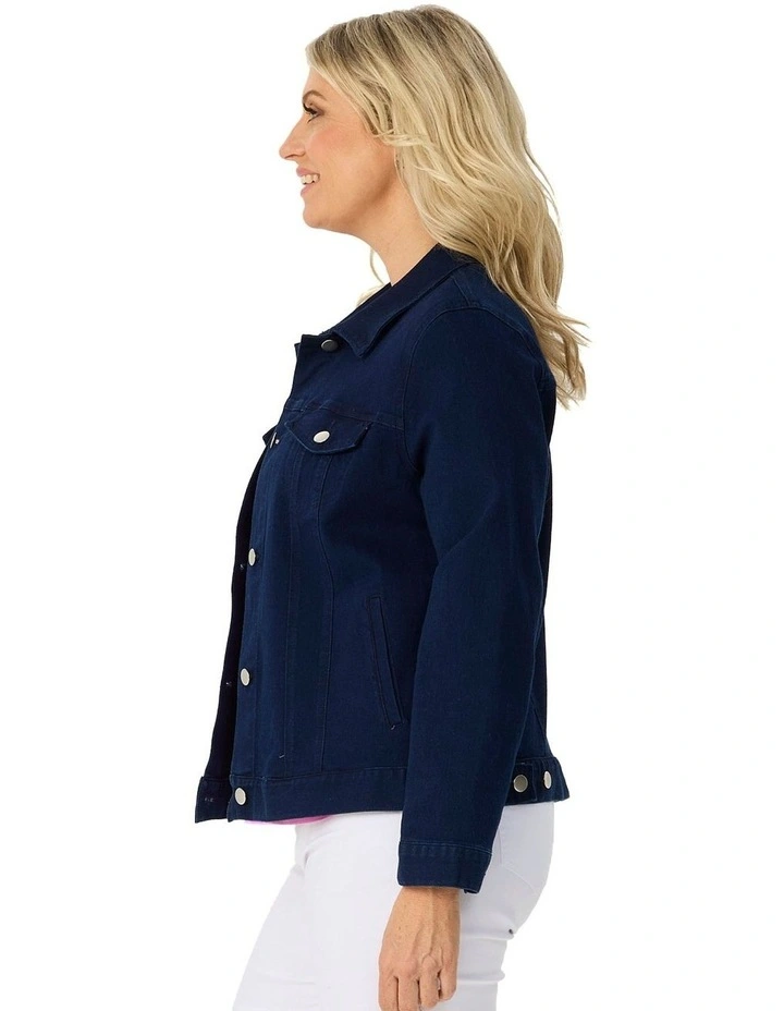 Collared Suzy Jacket in Blue image 3