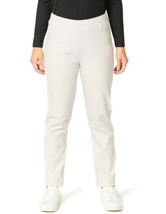 Suzy Stretch Long Pull On Jeans in Silver