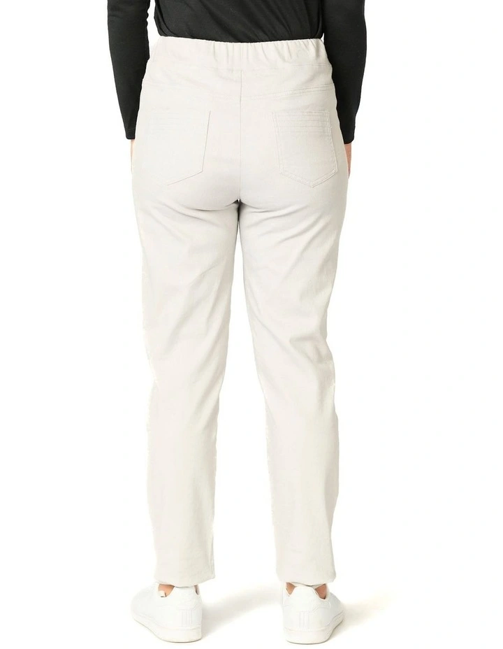 Suzy Stretch Long Pull On Jeans in Silver image 2