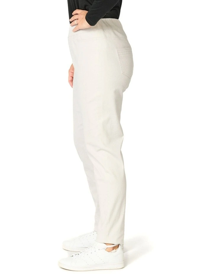 Suzy Stretch Long Pull On Jeans in Silver image 3